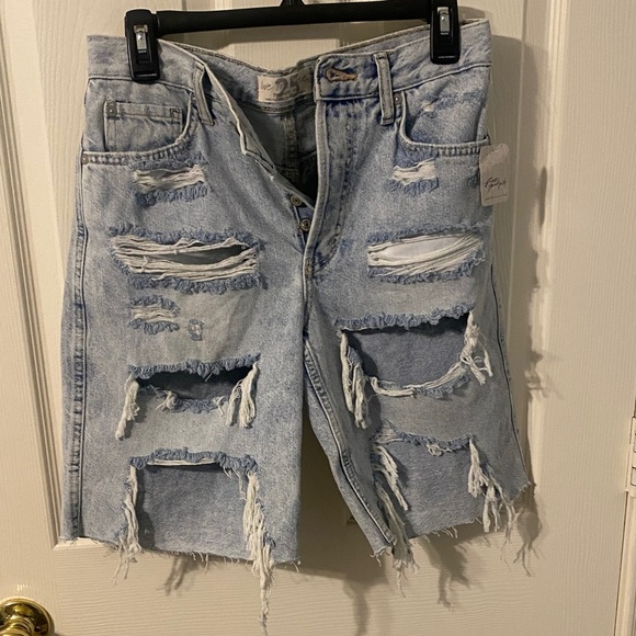 We The Free Light Blue Distressed High Rise Women Jeans - Picture 3 of 13